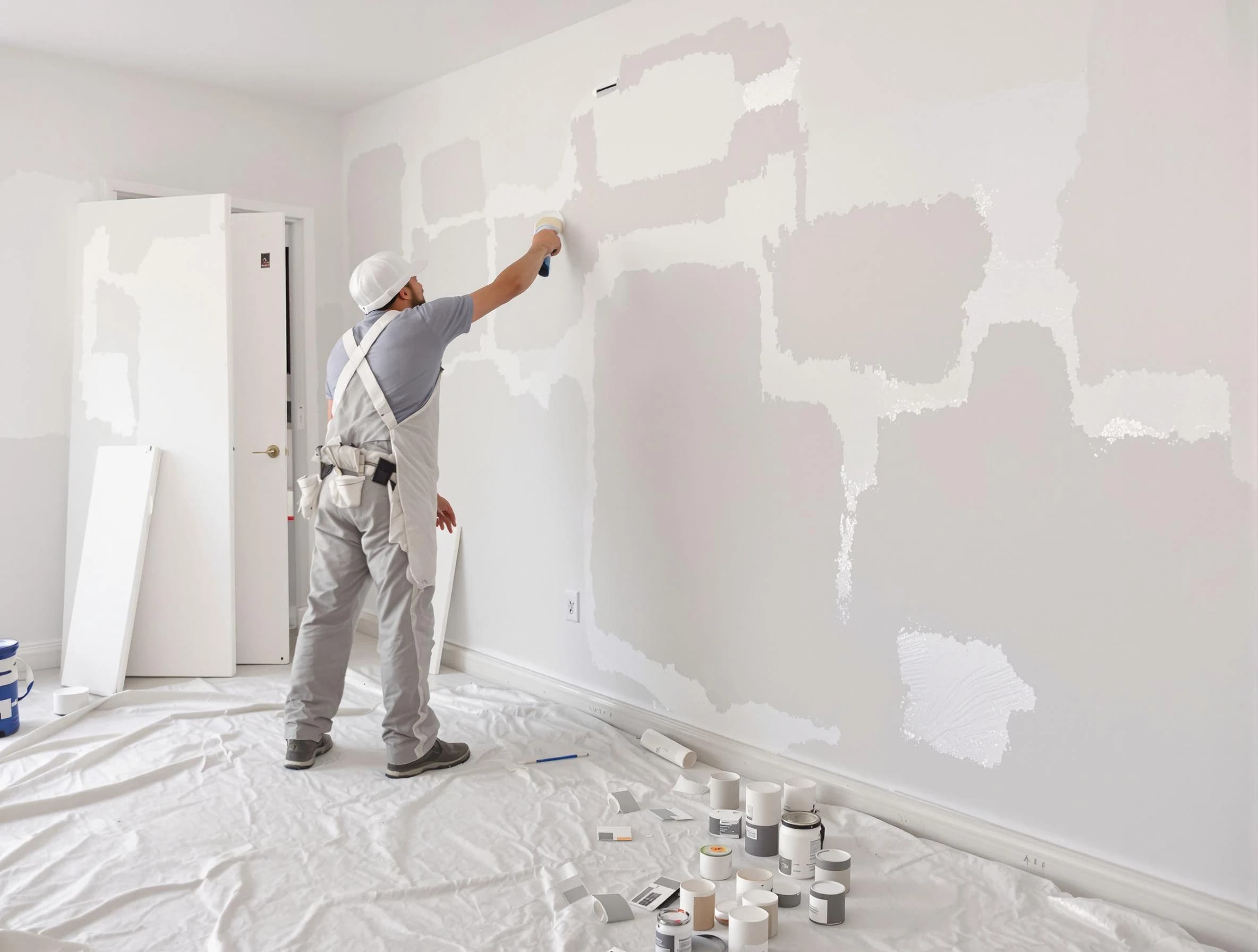 Before and after drywall repair by Cleveland Heights House Painters in Cleveland Heights