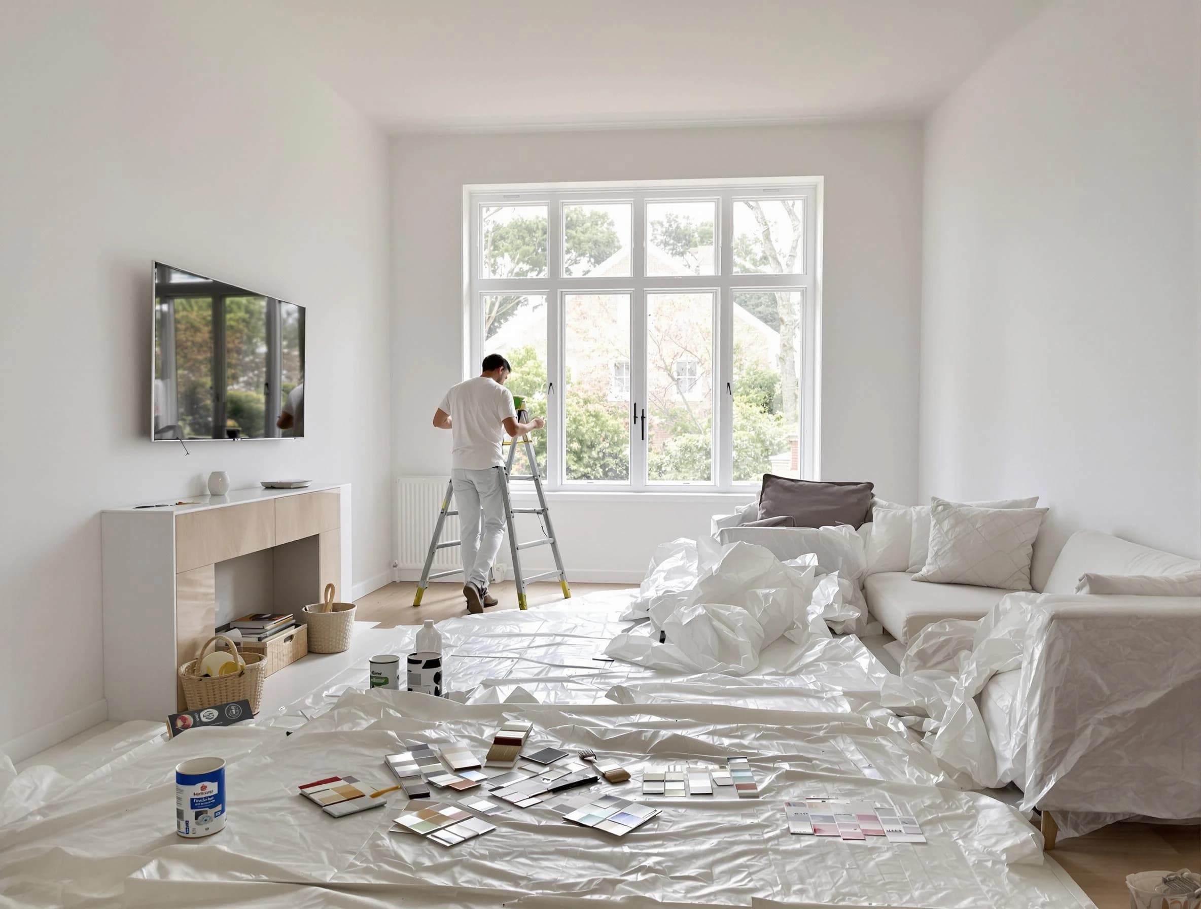 Cleveland Heights House Painters professional applying interior paint in Cleveland Heights, OH