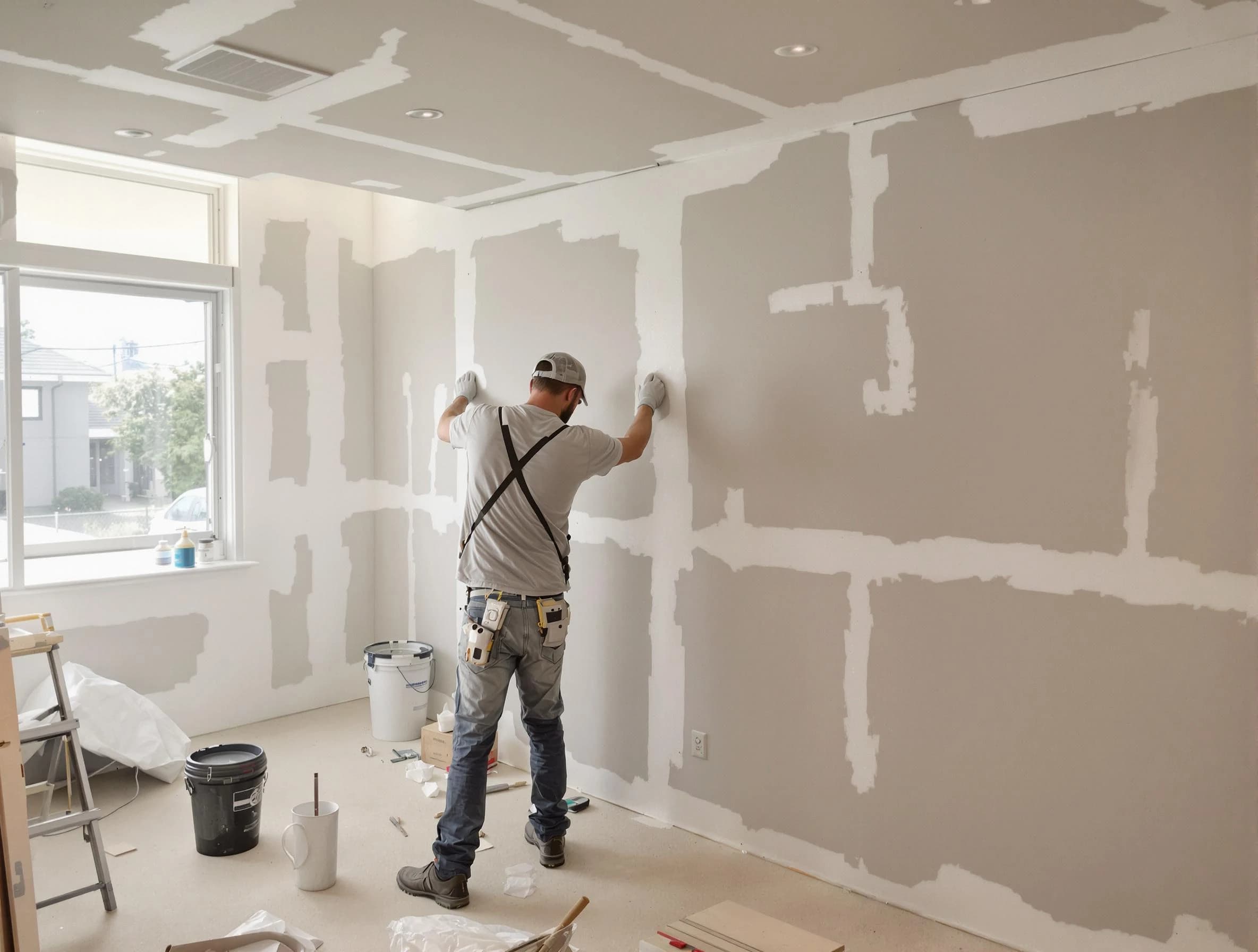 Cleveland Heights House Painters performing drywall taping and mudding in Cleveland Heights